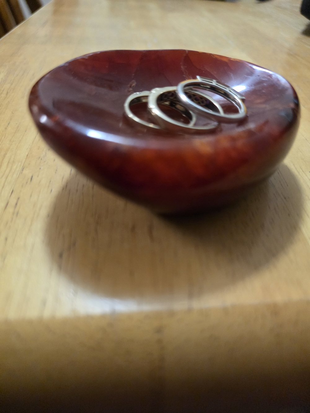 Small Carnellian Bowl For Decor Or Jewelry Holder.